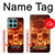 W3881 Fire Skull Case Cover Custodia e Flip Case per Motorola Edge 60 Fusion