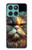W3971 Cat Painted Color Case Cover Custodia e Flip Case per Motorola Edge 60 Fusion
