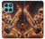 W3984 Fire Skeleton Playing Guitar Case Cover Custodia e Flip Case per Motorola Edge 60 Fusion