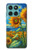 W4019 Sunflower Van Gogh Style Case Cover Custodia e Flip Case per Motorola Edge 60 Fusion