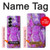 W2907 Purple Turquoise Stone Case Cover Custodia e Flip Case per Samsung Galaxy Z Fold 7