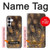 W3691 Gold Peacock Feather Case Cover Custodia e Flip Case per Samsung Galaxy S25 FE