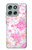 W3036 Pink Sweet Flower Flora Case Cover Custodia e Flip Case per Motorola Moto G56