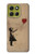 W3170 Girl Heart Out of Reach Case Cover Custodia e Flip Case per Motorola Moto G86