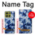 W3439 Fabric Indigo Tie Dye Case Cover Custodia e Flip Case per Motorola Moto G86
