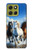 W3996 Horse Running Case Cover Custodia e Flip Case per Motorola Moto G86