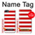 W2364 Red and White Striped Case Cover Custodia e Flip Case per iPhone 7, iPhone 8, iPhone SE (2020) (2022)