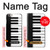 W3078 Black and White Piano Keyboard Case Cover Custodia e Flip Case per iPhone 6 Plus, 6S Plus