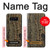 W0598 Wood Graphic Printed Case Cover Custodia e Flip Case per Note 8 Samsung Galaxy Note8