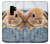 W0242 Cute Rabbit Case Cover Custodia e Flip Case per Samsung Galaxy S9 Plus