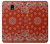 W3355 Bandana Red Pattern Case Cover Custodia e Flip Case per Samsung Galaxy J3 (2018), J3 Star, J3 V 3rd Gen, J3 Orbit, J3 Achieve, Express Prime 3, Amp Prime 3