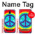 W1870 Tie Dye Peace Case Cover Custodia e Flip Case per Samsung Galaxy J7 (2018), J7 Aero, J7 Top, J7 Aura, J7 Crown, J7 Refine, J7 Eon, J7 V 2nd Gen, J7 Star