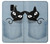 W2641 Pocket Black Cat Case Cover Custodia e Flip Case per Samsung Galaxy J6 (2018)