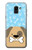 W2669 Cute Dog Paws Bones Cartoon Case Cover Custodia e Flip Case per Samsung Galaxy J6 (2018)