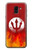 W2803 Fire Red Devil Spear Symbol Case Cover Custodia e Flip Case per Samsung Galaxy J6 (2018)