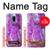 W2907 Purple Turquoise Stone Case Cover Custodia e Flip Case per Samsung Galaxy J6 (2018)