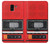 W3204 Red Cassette Recorder Graphic Case Cover Custodia e Flip Case per Samsung Galaxy J6 (2018)