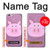 W3269 Pig Cartoon Case Cover Custodia e Flip Case per iPhone 6 Plus, iPhone 6s Plus