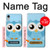 W3029 Cute Blue Owl Case Cover Custodia e Flip Case per iPhone XR