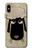 W2826 Cute Cartoon Unsleep Black Sheep Case Cover Custodia e Flip Case per iPhone X, iPhone XS