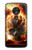 W0863 Hell Fire Skull Case Cover Custodia e Flip Case per Motorola Moto G7 Play