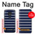 W2767 Navy White Striped Case Cover Custodia e Flip Case per Motorola Moto G7 Power