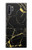 W2896 Gold Marble Graphic Printed Case Cover Custodia e Flip Case per Samsung Galaxy Note 10 Plus