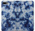 W3439 Fabric Indigo Tie Dye Case Cover Custodia e Flip Case per iPhone 7 Plus, iPhone 8 Plus