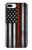 W3472 Firefighter Thin Red Line Flag Case Cover Custodia e Flip Case per iPhone 7 Plus, iPhone 8 Plus