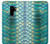W3414 Green Snake Scale Graphic Print Case Cover Custodia e Flip Case per Samsung Galaxy S9 Plus