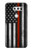 W3472 Firefighter Thin Red Line Flag Case Cover Custodia e Flip Case per LG V30, LG V30 Plus, LG V30S ThinQ, LG V35, LG V35 ThinQ