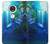 W0385 Dolphin Case Cover Custodia e Flip Case per Motorola Moto G7, Moto G7 Plus