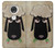 W2826 Cute Cartoon Unsleep Black Sheep Case Cover Custodia e Flip Case per Motorola Moto G7, Moto G7 Plus