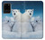 W0285 Polar Bear Family Arctic Case Cover Custodia e Flip Case per Samsung Galaxy S20 Plus, Galaxy S20+