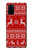 W2835 Christmas Reindeer Knitted Pattern Case Cover Custodia e Flip Case per Samsung Galaxy S20 Plus, Galaxy S20+