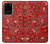 W3354 Red Classic Bandana Case Cover Custodia e Flip Case per Samsung Galaxy S20 Ultra