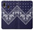 W3357 Navy Blue Bandana Pattern Case Cover Custodia e Flip Case per Samsung Galaxy A20, Galaxy A30