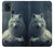 W1516 White Wolf Case Cover Custodia e Flip Case per Samsung Galaxy A21s
