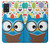 W2521 Cute Nerd Owl Cartoon Case Cover Custodia e Flip Case per Samsung Galaxy A51 5G [solo per A51 5G. NON per A51]