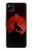 W2955 Wolf Howling Red Moon Case Cover Custodia e Flip Case per Google Pixel 4a