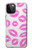 W2214 Pink Lips Kisses Case Cover Custodia e Flip Case per iPhone 12, iPhone 12 Pro