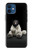 W0878 Black Bear Case Cover Custodia e Flip Case per iPhone 12 mini
