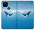 W0843 Blue Whale Case Cover Custodia e Flip Case per Google Pixel 4a 5G