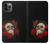 W3753 Dark Gothic Goth Skull Roses Case Cover Custodia e Flip Case per iPhone 11 Pro