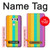 W3678 Colorful Rainbow Vertical Case Cover Custodia e Flip Case per LG V30, LG V30 Plus, LG V30S ThinQ, LG V35, LG V35 ThinQ
