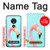 W3708 Pink Flamingo Case Cover Custodia e Flip Case per Motorola Moto G7 Play