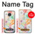 W3705 Pastel Floral Flower Case Cover Custodia e Flip Case per Motorola Moto G7, Moto G7 Plus