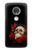 W3753 Dark Gothic Goth Skull Roses Case Cover Custodia e Flip Case per Motorola Moto G7, Moto G7 Plus