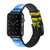 CA0028 Sunflower Leather & Silicone Smart Watch Band Strap For Apple Watch iWatch