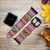 CA0258 Aztec Tribal Pattern Leather & Silicone Smart Watch Band Strap For Apple Watch iWatch